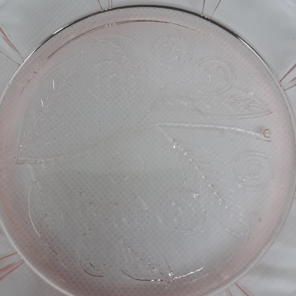 Antique Depression Glass Jeanette Cherries Bowl, Pink - Picture 6 of 9